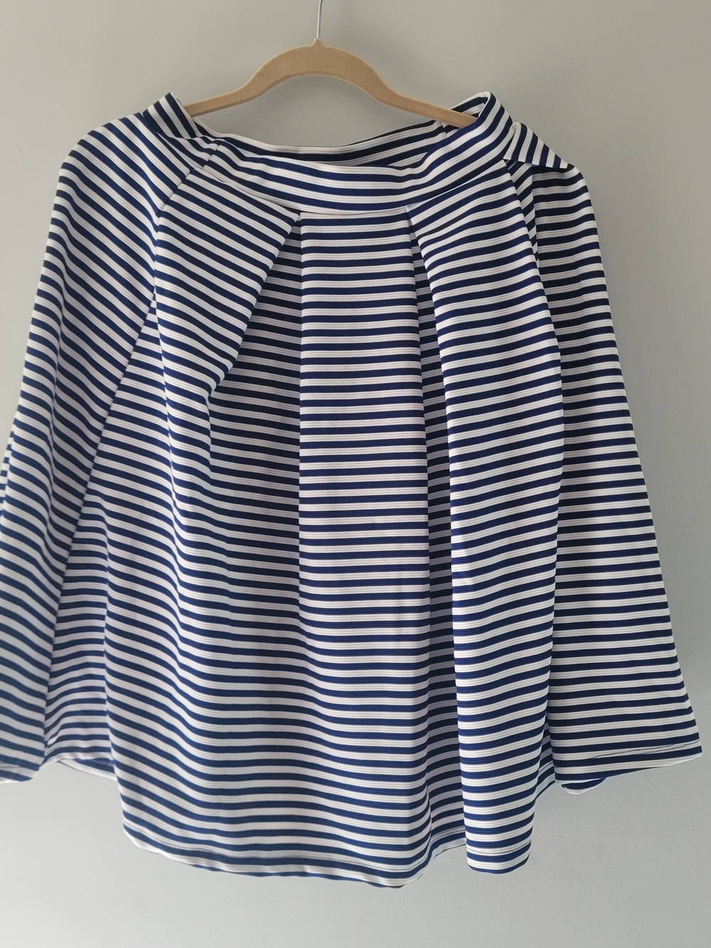 Ashley Blue Navy and White Striped Skirt